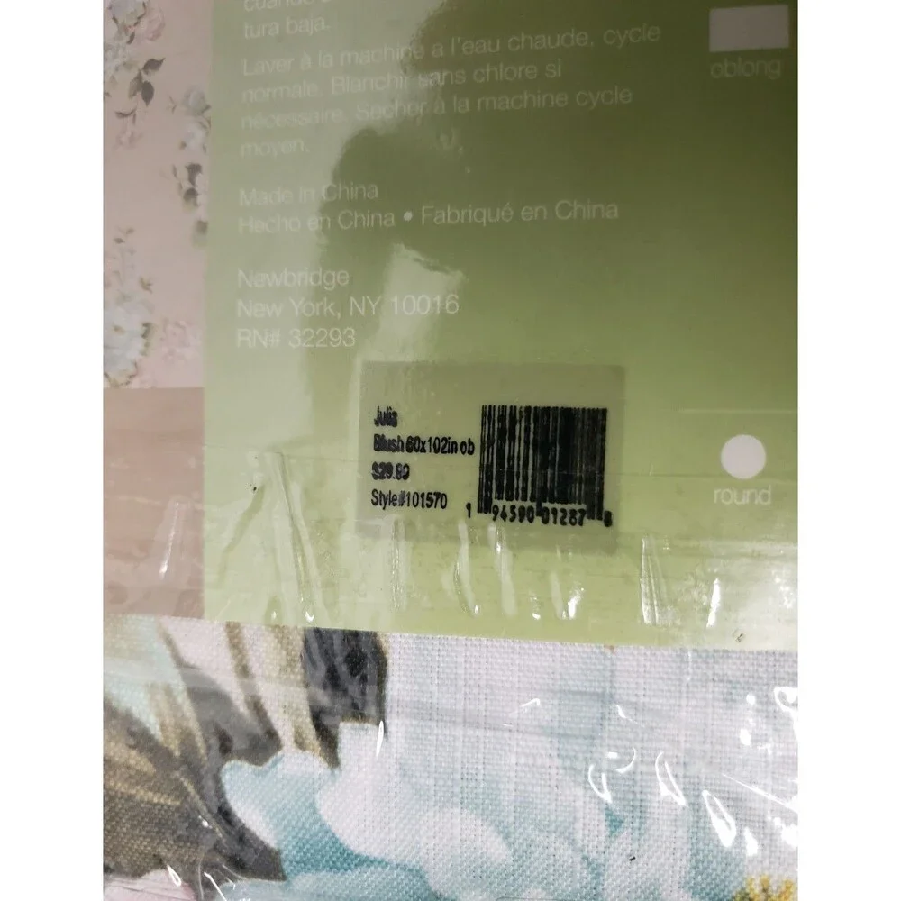 Printed Fabric Tablecloth, 60